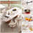7Pcs Large 87"/94" Dining Table Set Walnut Heavy Base-844210554-844210555-844210558