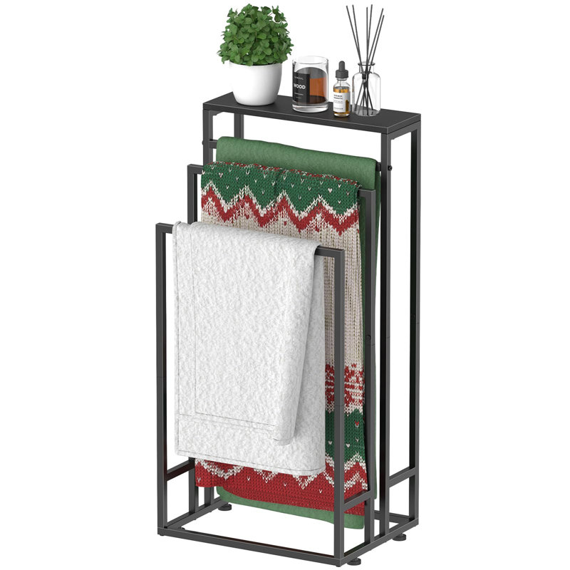 Freestanding Towel Stand, Black
