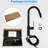 Matt Black 18.47" Kitchen Faucet With Reliable Ceramic Cartridge Pull-Down Faucet, 18.47", Black, Corrosion-126358791