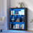 31.5" W Cube Bookcase With Tri-Color Sensor Light, Open Display Shelf-1016128788