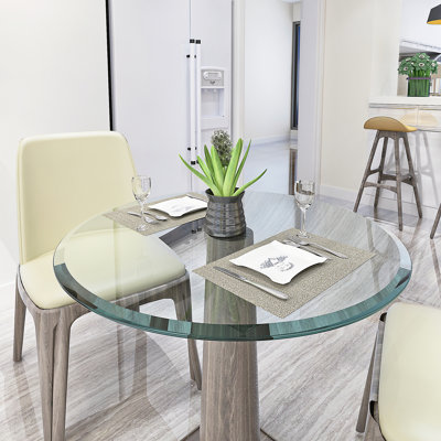 Round Tempered Glass Table Top
