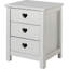 Amori 3 Drawer Bedside Table