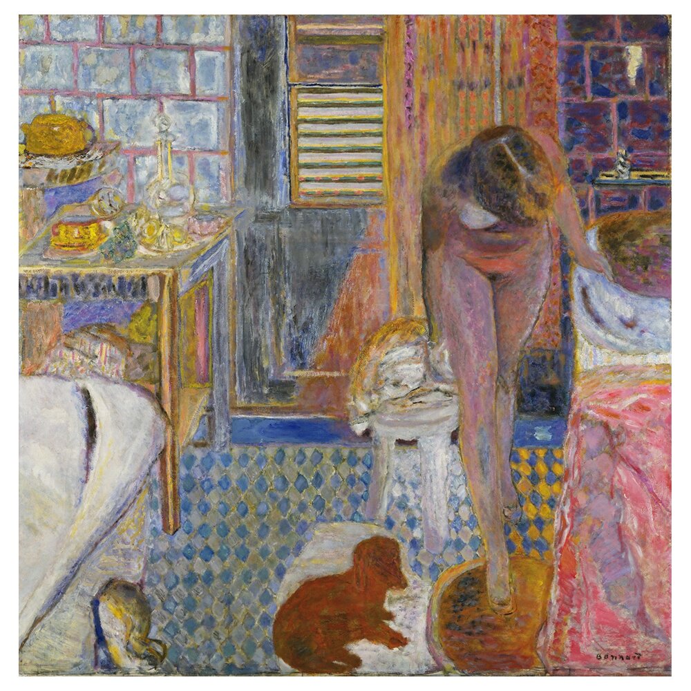 Gerahmtes Leinwandbild Le Cabinet De Toilette von Pierre Bonnard