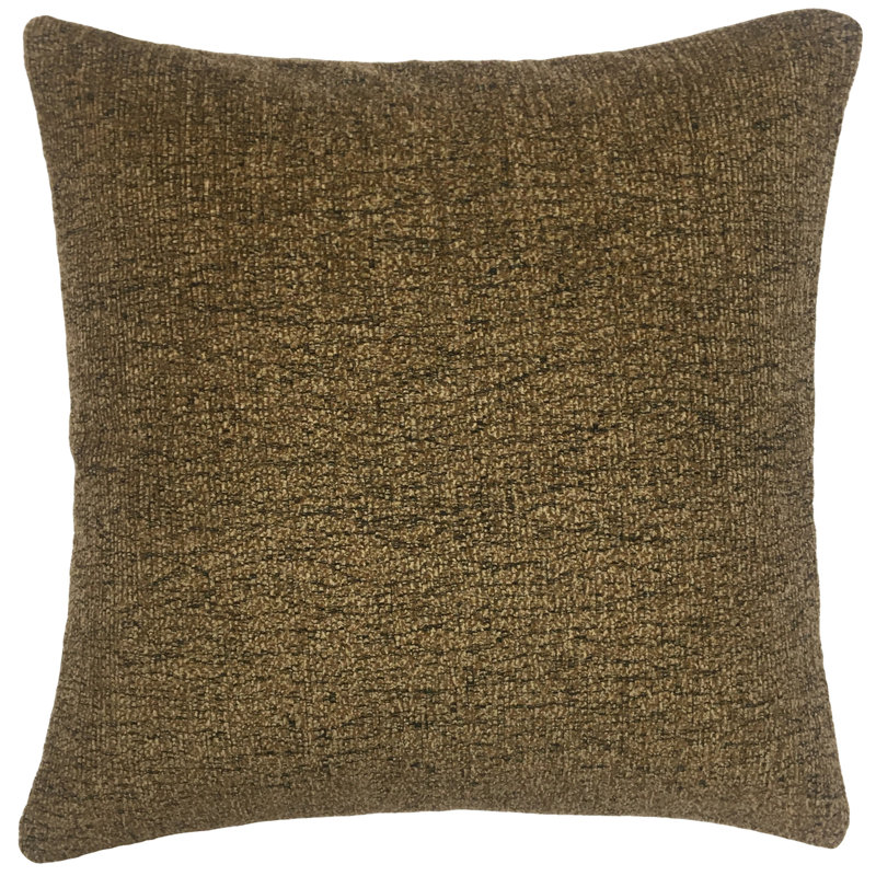  Housse de coussin d'extérieur carré et insert, 24 po x 24 po, Café