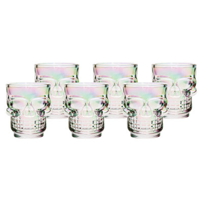 Ensemble de verres à liqueur Skull Iridescent