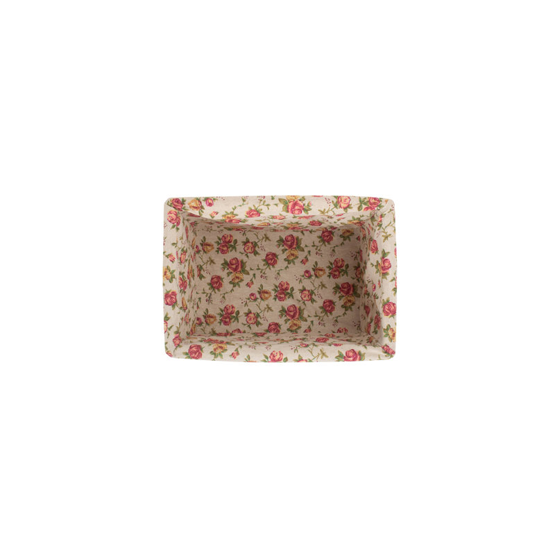 Wicker Storage Basket with Lining, Medium