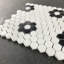 1" X 1" Thassos White and Black Marble Honeycomb Mosaic Wall & Floor Tile