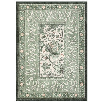Tapis vintage lavable floral pour le salon de la chambre à coucher