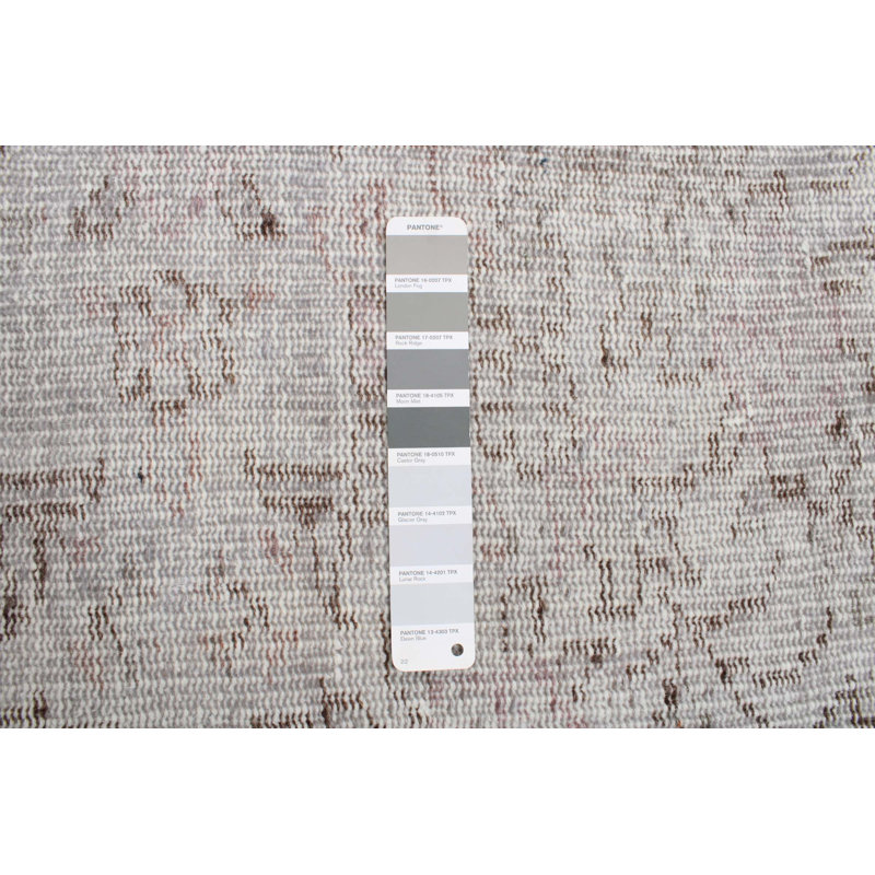Tapis gris clair à transition de couleur 4 pi 9 po x 8 pi 2 po
