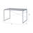 Jurgen Faux Concrete & Silver Finish Writing Desk-597201344