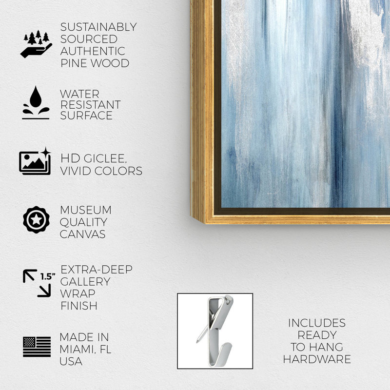 «Abstract Waterfall», reproduction d'art, Encadrement doré, H 36 po x l 24 po x P 1,5 po