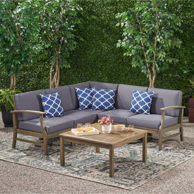 PERLA 6-PCS SOFA SET,DARK GREY