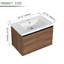 Ensemble de meuble-lavabo 30 po avec lavabo à poser en résine, ensemble d'armoire de salle de bain 2 portes