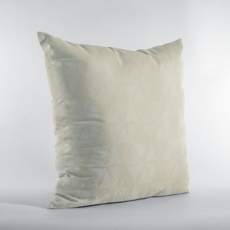 Coussin décoratif carré en velours Plutus, Doré, 18 po x 18 po