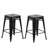 Kohki 24" Counter Stool Metal Bar Stools Counter Height Barstools Backless Indoor/Outdoor Bar Stools Kitchen Counter Stools Chairs-1521817809-1521817808