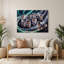 Chiens, art mural gris en métal Keeshond-830857157