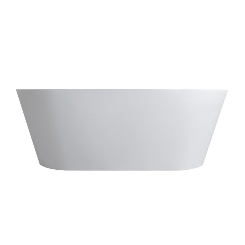 63 Inch Freestanding Solid Surface Soaking Bathtub For Bathroom