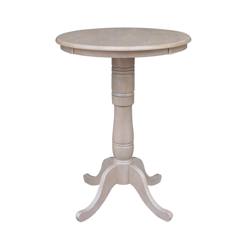 Mosteller Solid Wood Dining Table, Washed Gray Taupe, 42" H x 30" W x 30" D