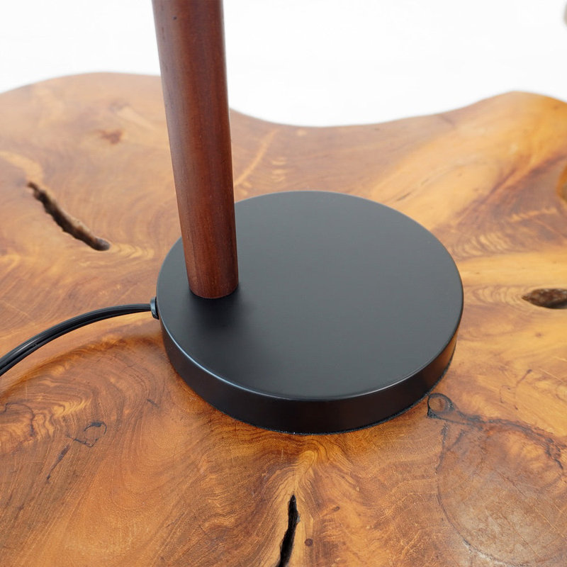 GlowLite Black Table Lamp with Cone Shade