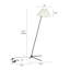 Lampe sur pied en tissu à 1 lumière, 169 cm de hauteur, avec interrupteur au pied-38266412