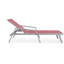 Chaise longue d'extérieur en métal avec table-88151116