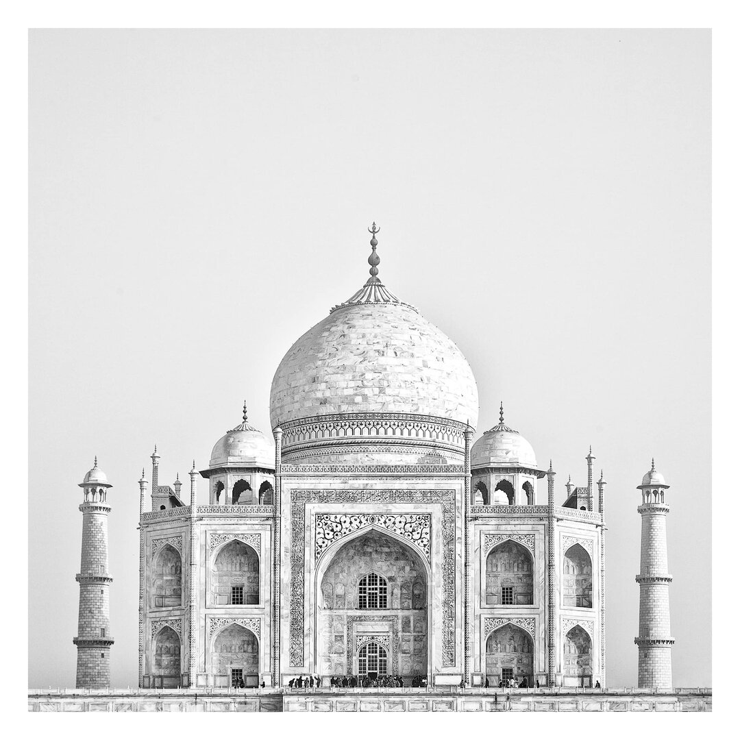 Matt Fototapete Taj Mahal in Grau 2,88 m x 288 cm