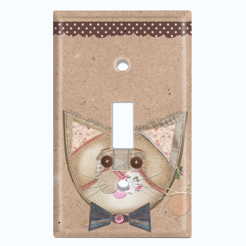 Patterned 1 - Gang Toggle Light Switch Standard Wall Plate