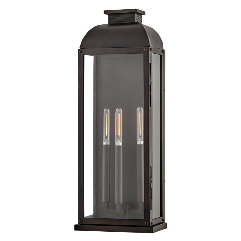 Tiverton 24" Three-Light Outdoor Wall Mount Lantern, 24" H x 9" W x 9" D, 3