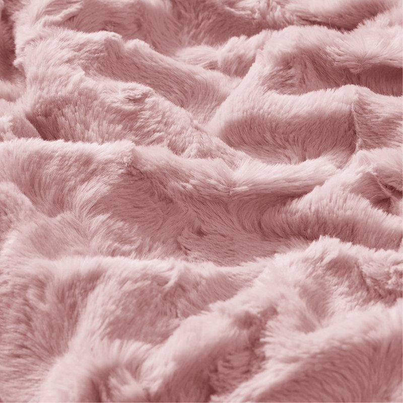 1 couverture en fausse fourrure 108X90 "1PC, L 108 po x l 90 po, Rosé