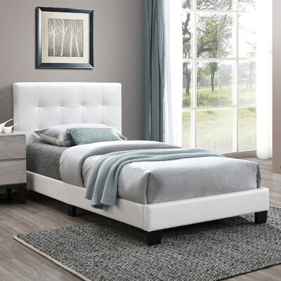 Twin Tufted Upholstered Low Profile Platform Bed -  Red Barrel StudioÂ®, FEAAE89BE47A4C8C8E6F41C64B181529