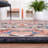 Manado Oriental Red/Navy Area Rug-1530946061