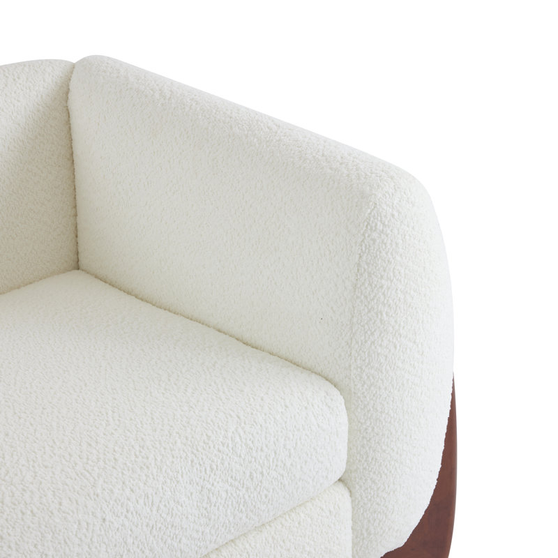 Mariyan Boucle Upholstered 3-seater Sofa and Loveseat, White