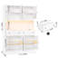 Garde-manger 71 po avec station de charge, lumière DEL et tablette à micro-ondes, armoire de rangement en bois-413033986