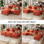 Canapé modulaire en forme de U de 154 po de largeur, canapé-lit avec trois repose-pieds et coussins amovibles-879597466