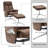 Fauteuil inclinable pivotant avec repose-pieds en similicuir-283934293