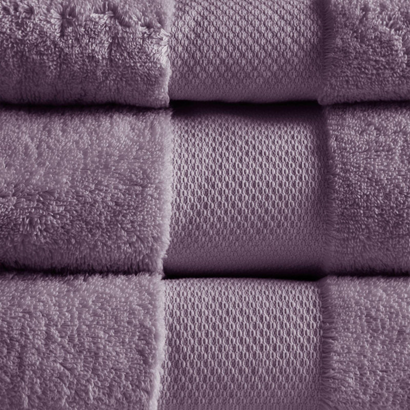 Ensemble de serviettes surdimensionnées 100% coton Turkish, Mauve, Ensemble de serviettes 6 pièces