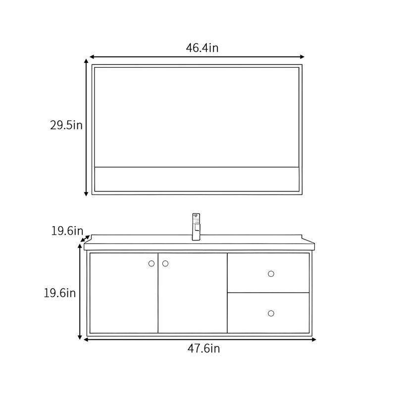 Modern American style bathroom cabinet