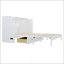 Grand lit escamotable avec grands tiroirs, blanc