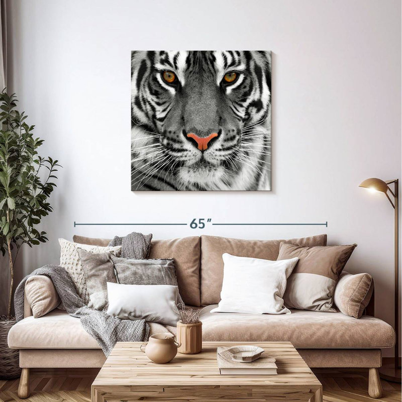 Brampt Staring Tiger, 36" H x 36" W