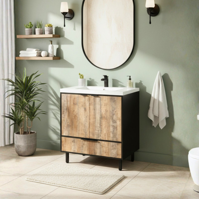 London 30'' Single Bathroom Vanity with Cultured Marble Top