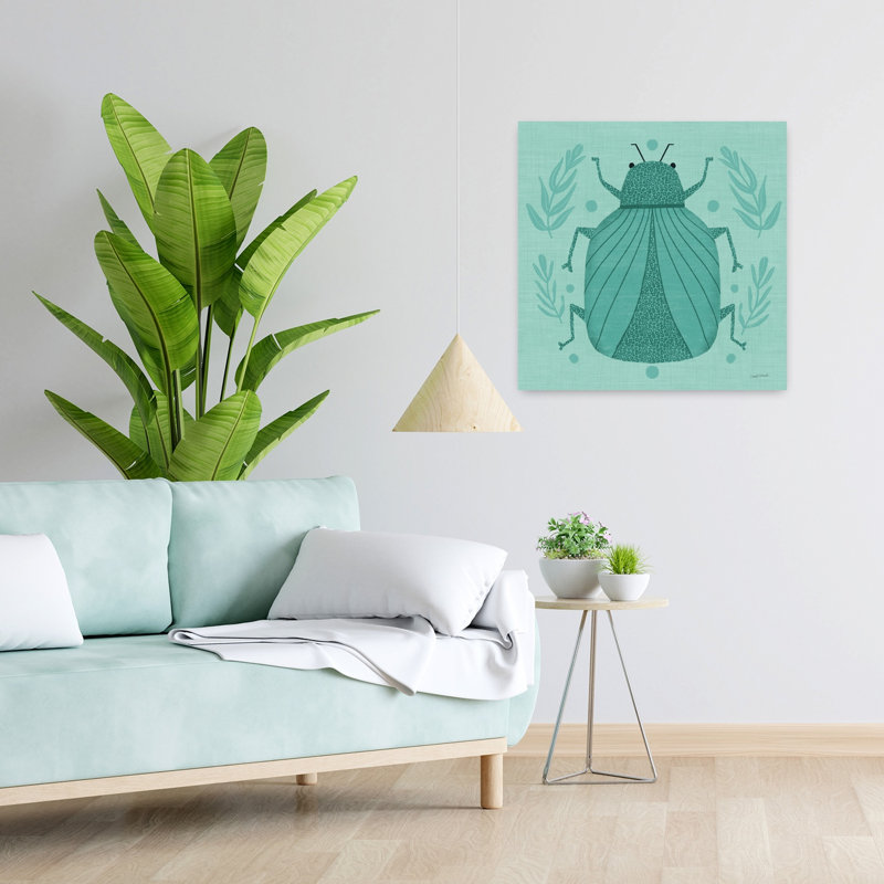 «Playful Bugs V», art mural contemporain, H 24 po x l 24 po