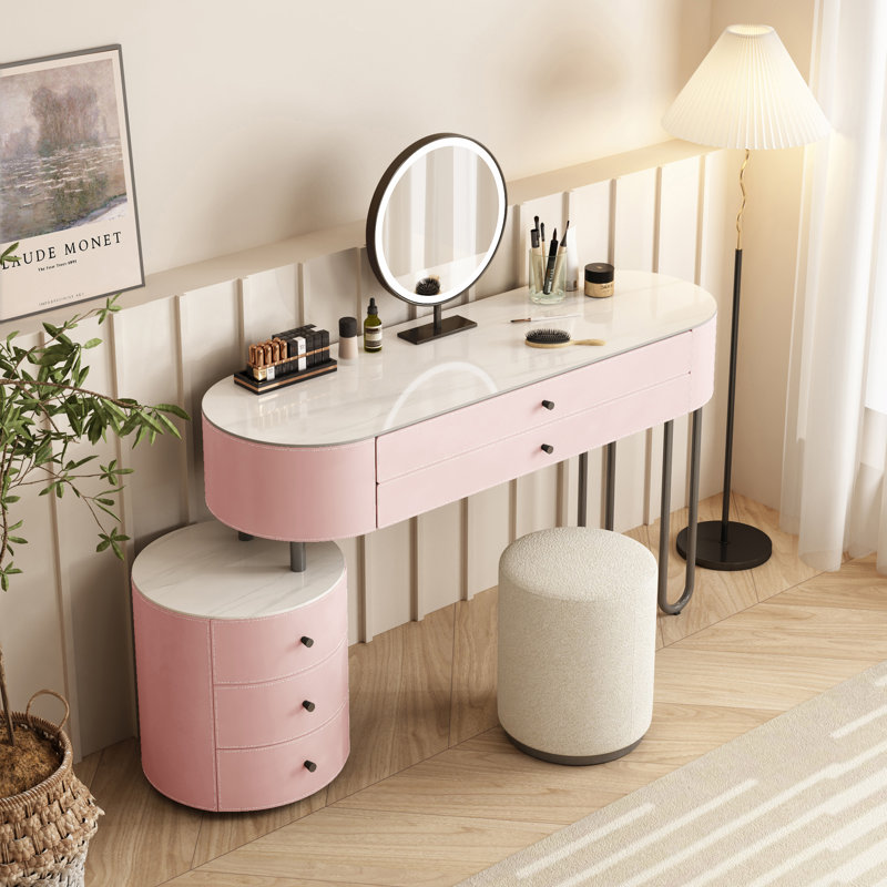 Meubles-lavabos, Rose / Gris