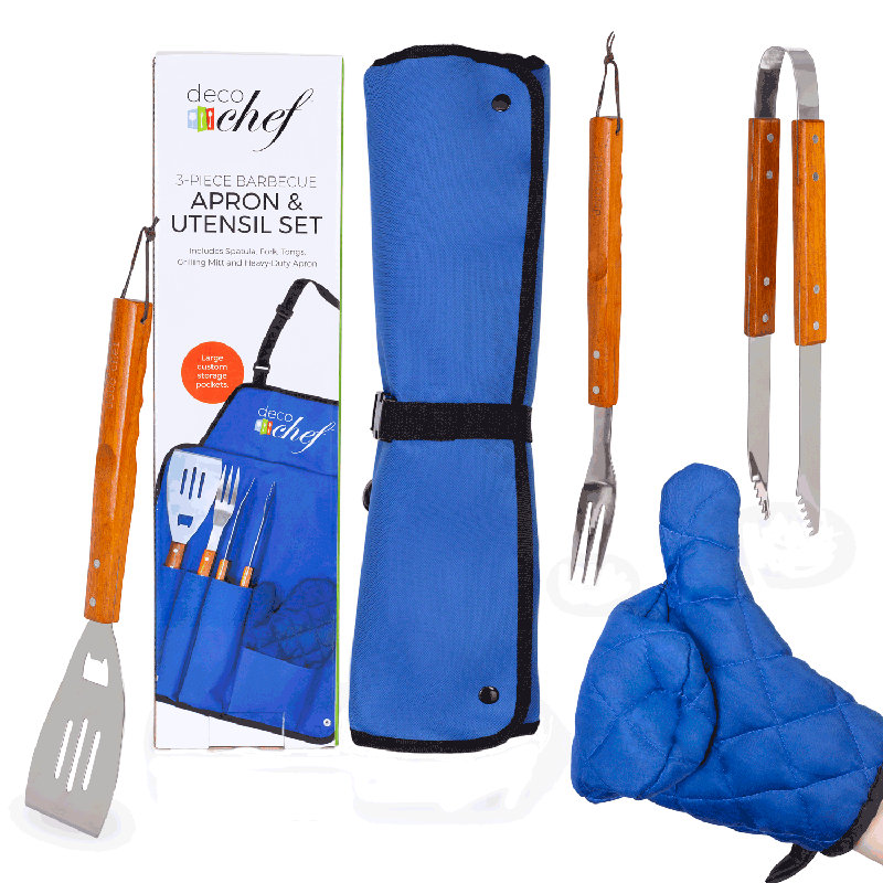 Deco Gear3 Piece BBQ Grilling Tool Set