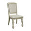 Chaise d'appoint à dossier ouvert blanc antique / ivoire Fanchan