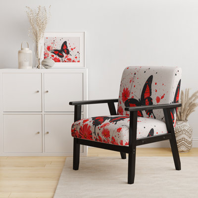 Chaise avec accoudoirs en velours Magiera