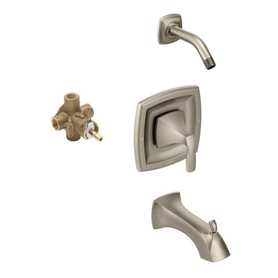 Voss Volume Control Tub and Shower Faucet with Rough-in Valve and Posi-Temp -  Moen, KTSVO-P-T2693NHBN