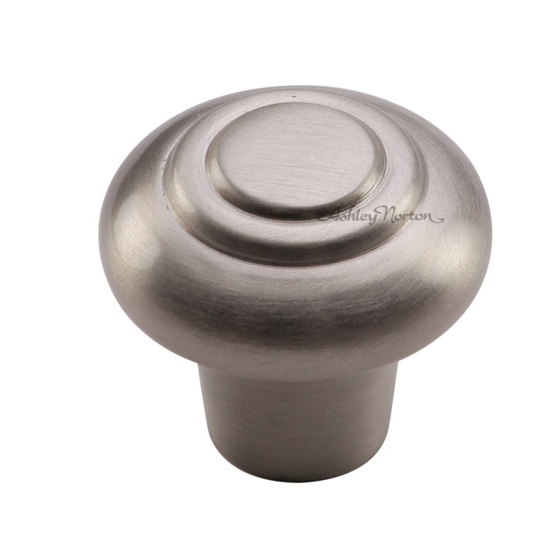 Poignée champignon 1 1/4 po de diamètre, Nickel satiné, 1 1/2"