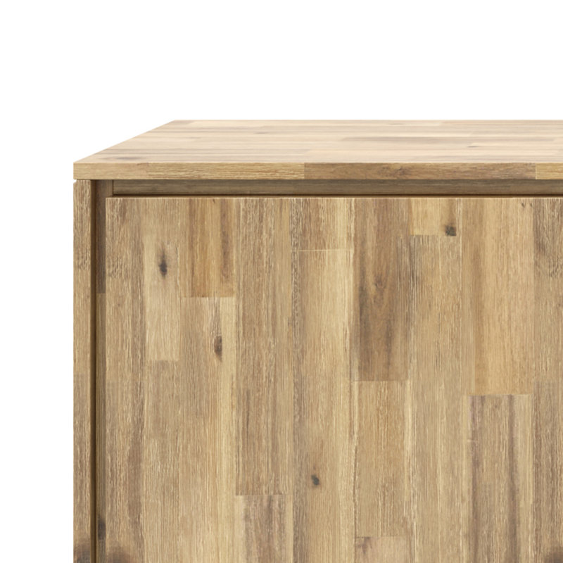 Lowry Golden Wheat Solid Acacia and Metal Industrial Sideboard Buffet