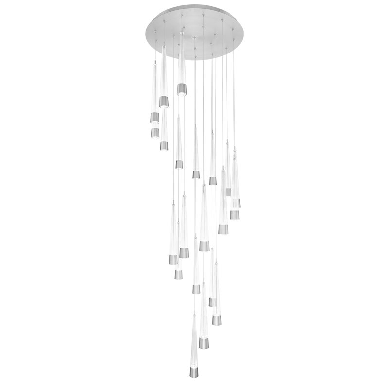 Quill Round Multi-Light 4-CCT Pendant, Chrome