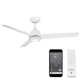 54" Mocha 3 - Blade Outdoor/Indoor Smart Propeller Ceiling Fan with Remote Control Included